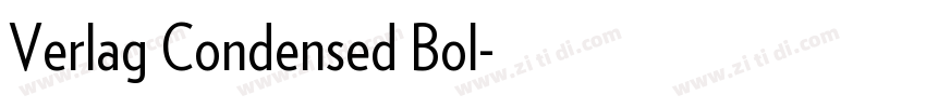 Verlag Condensed Bol字体转换